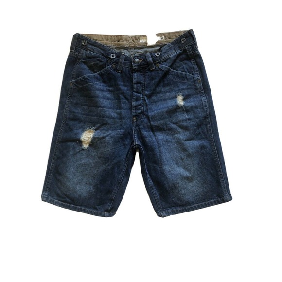 H&M (Label of Graded Goods) Other - H&M L.O.G.G Mens Distressed Jean Shorts Button